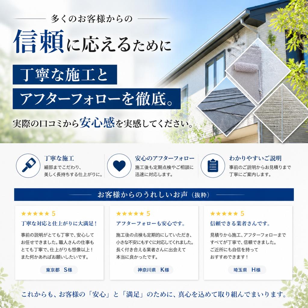 高評価の口コミ
