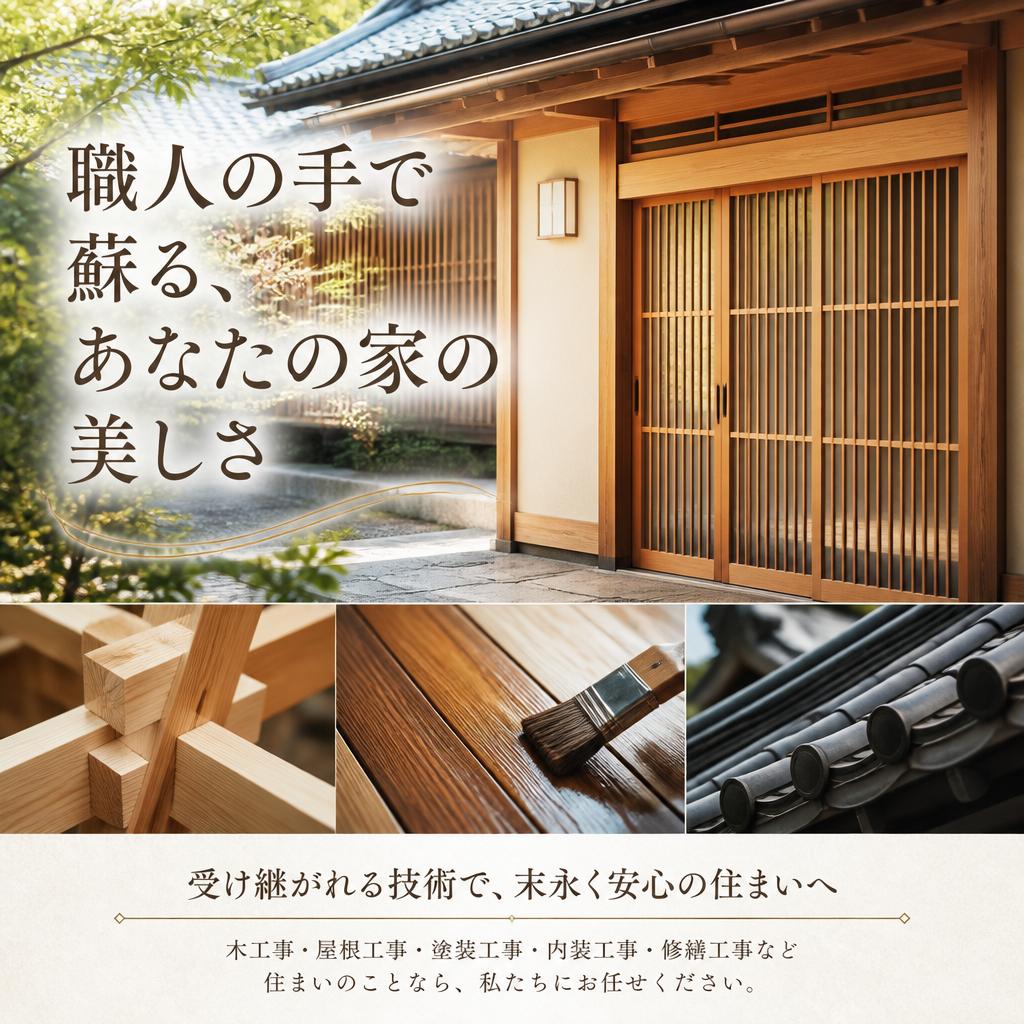 職人の手で蘇る、あなたの家の美しさ