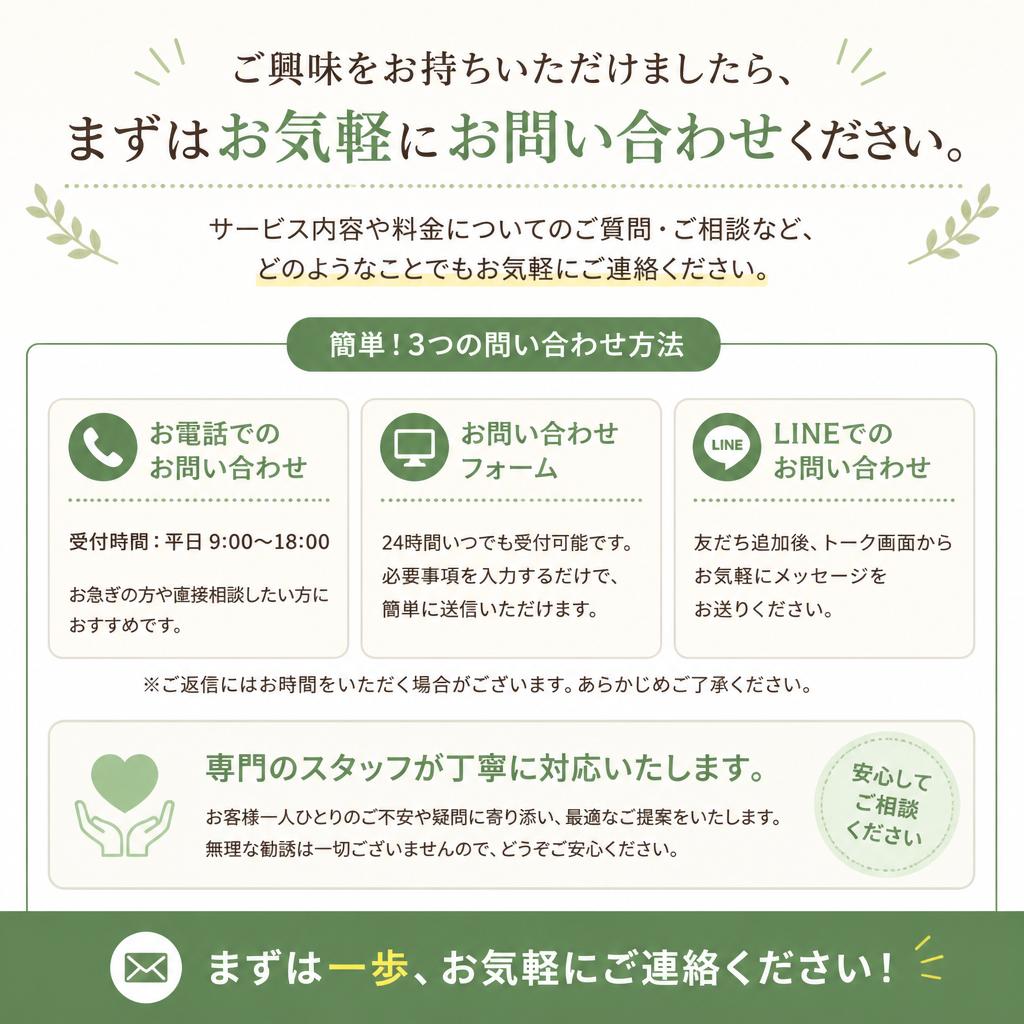 7. 今すぐお問い合わせを！