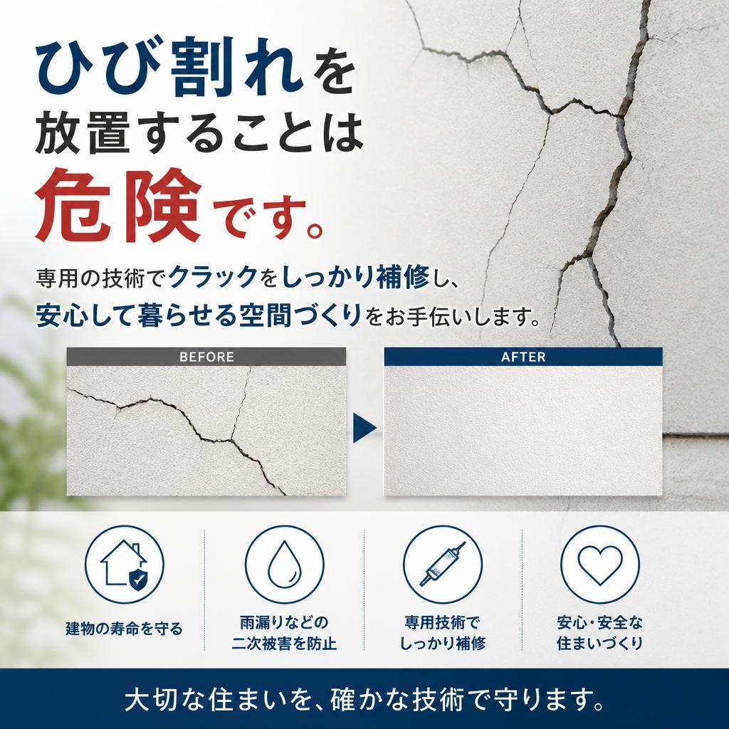 クラック補修で安心を実現
