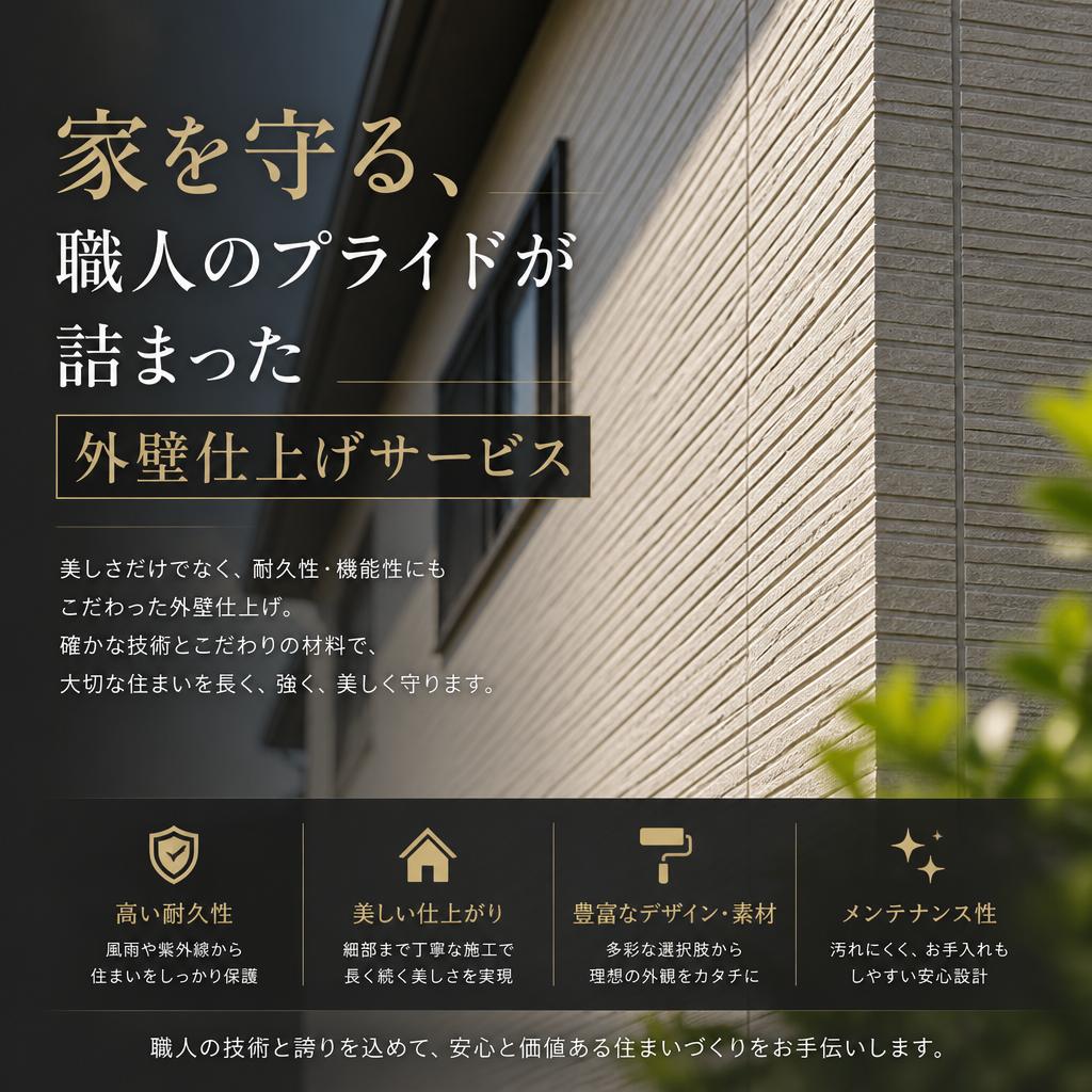 家を守る、職人のプライドが詰まった外壁仕上げサービス
