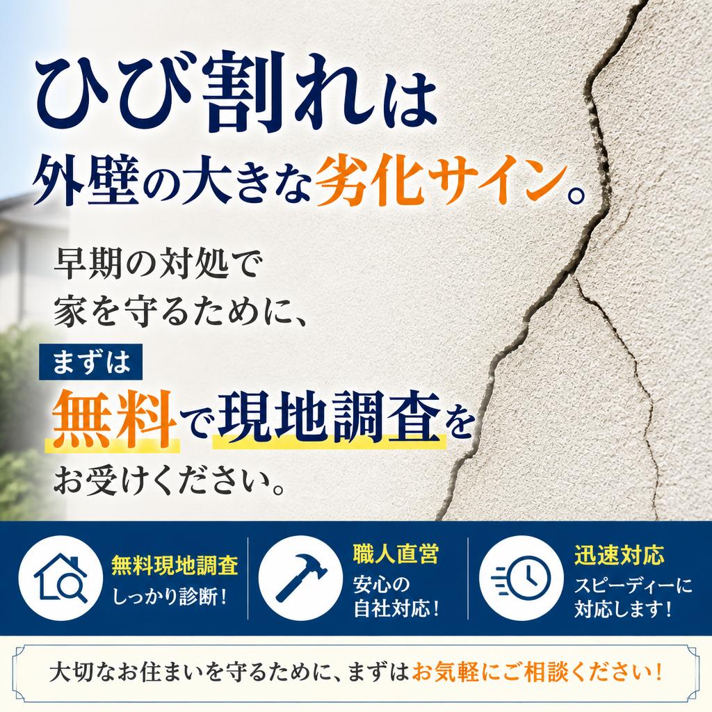 外壁のひび割れ、放置していませんか？