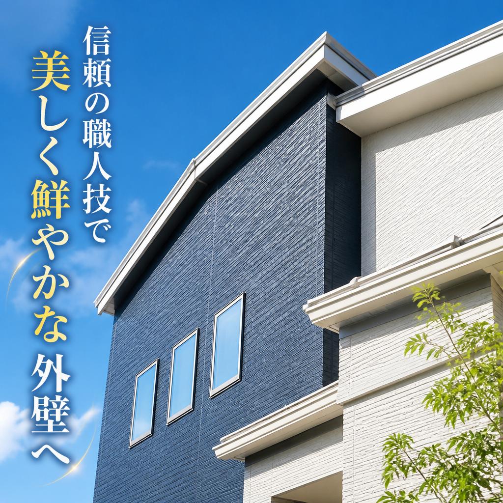 信頼の職人技で美しく鮮やかな外壁へ